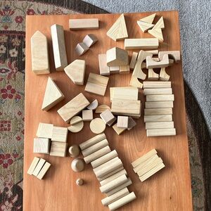 Natural Wooden Building Blocks Set